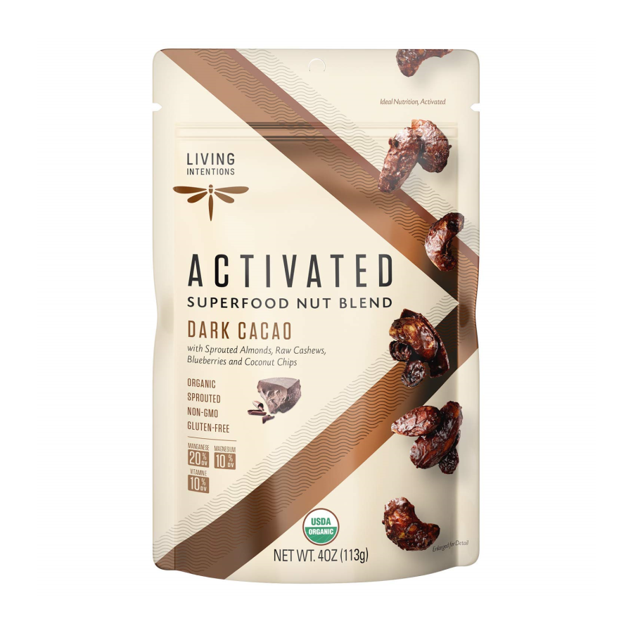 Lebende Absichten Aktiviert Superfood Nut Blend Dark Cacao 113 g
