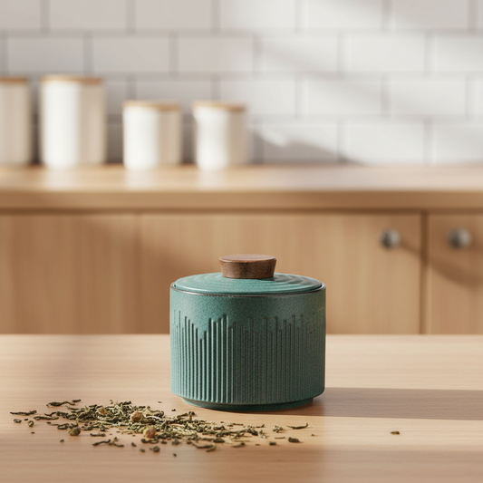 Tahoe Style Keramik Countertop Tee Caddy Storage Jar