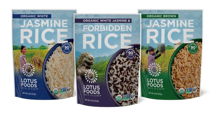 Lotus Foods Organic Braun Jasmin Reis Heat & Eat Pouch 227 g