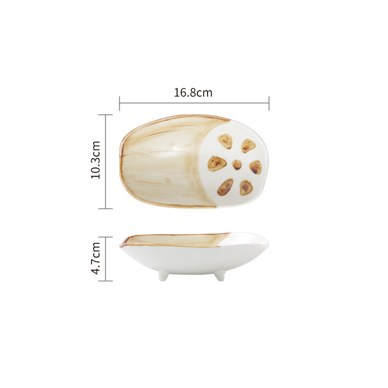Pflanzliche geformte Keramik Dekorative Serveware