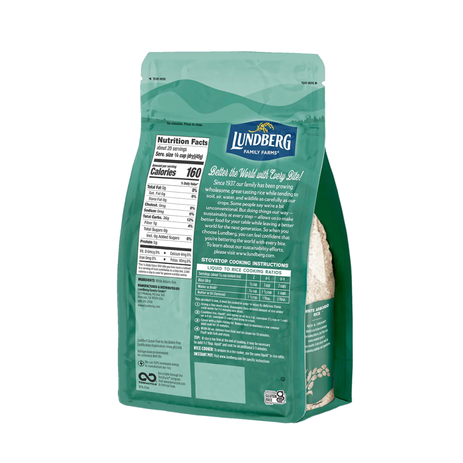 Lundberg Family Farms Nicht-GVO Weißer Arborio Reis 907 g