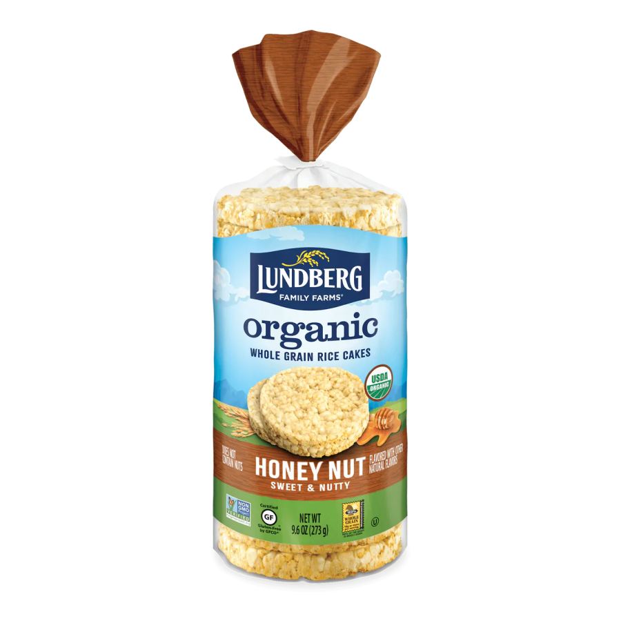 Lundberg Family Farms Organic Braun Rice Cakes Honig Nuss 272 g