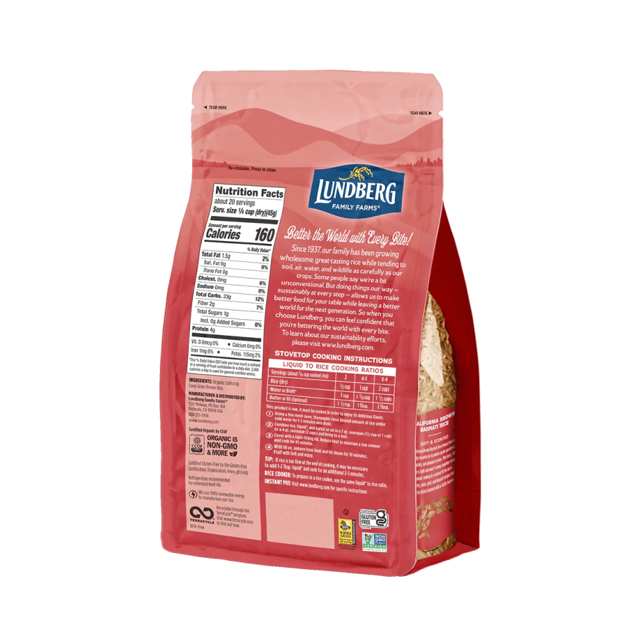 Lundberg Family Farms Organic California Braun Basmati Reis 907 g