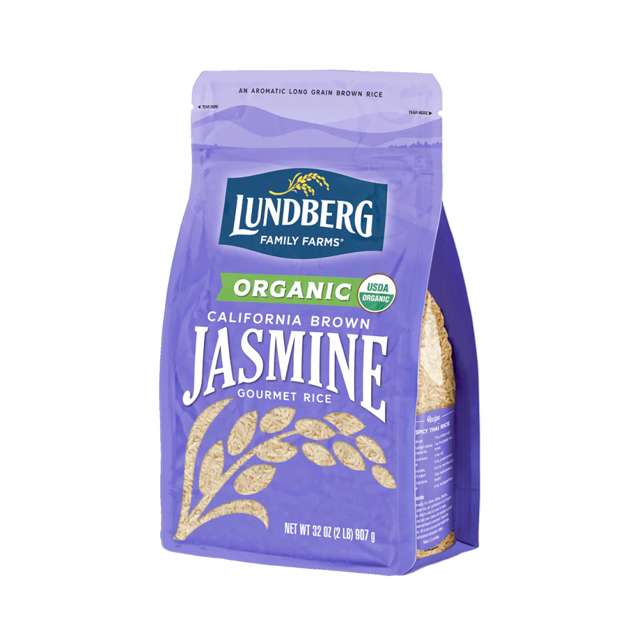 Lundberg Family Farms Organic California Braun Jasmine Reis 907 g