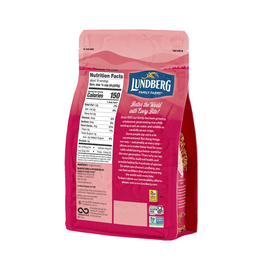 Lundberg Family Farms Organic California Rot Jasmine Rice 454 g