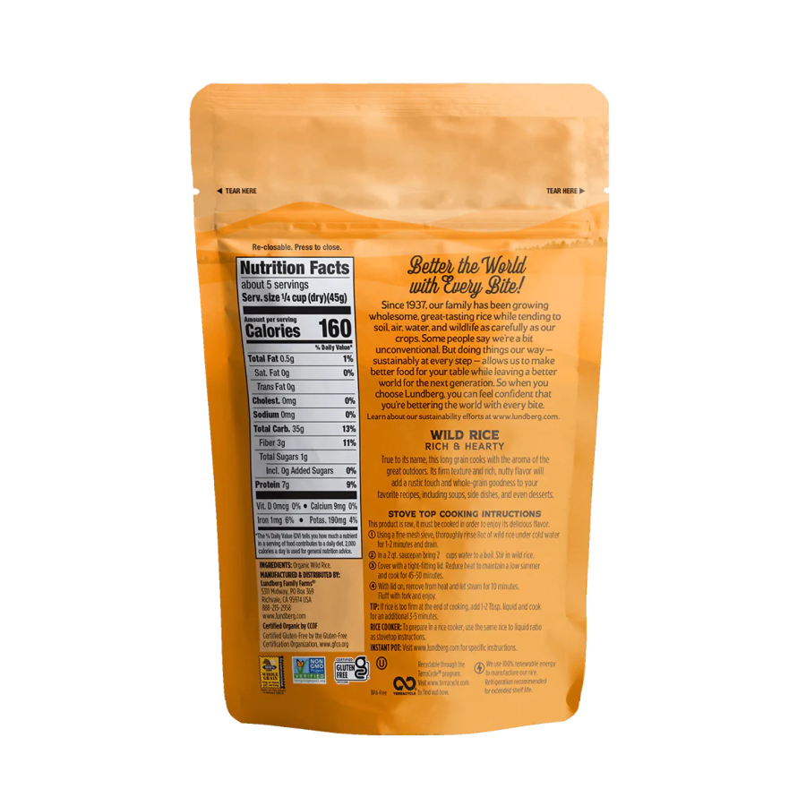 Lundberg Family Farms Organic Wild Rice 227 g