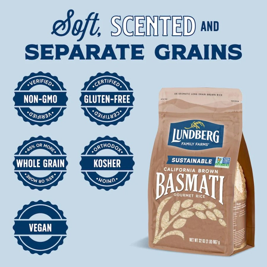 Lundberg Family Farms Nicht-GMO California Braun Basmati Reis 907 g
