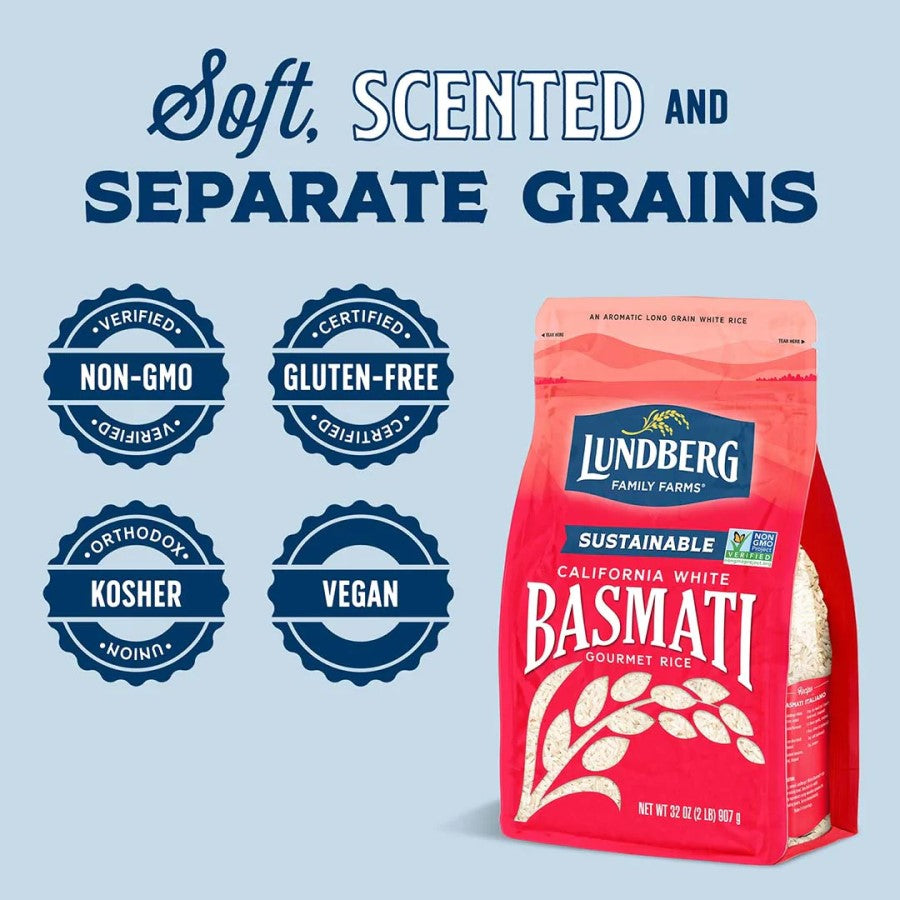 Lundberg Family Farms Nicht-GMO Kalifornien Weiß Basmati Reis 907 g