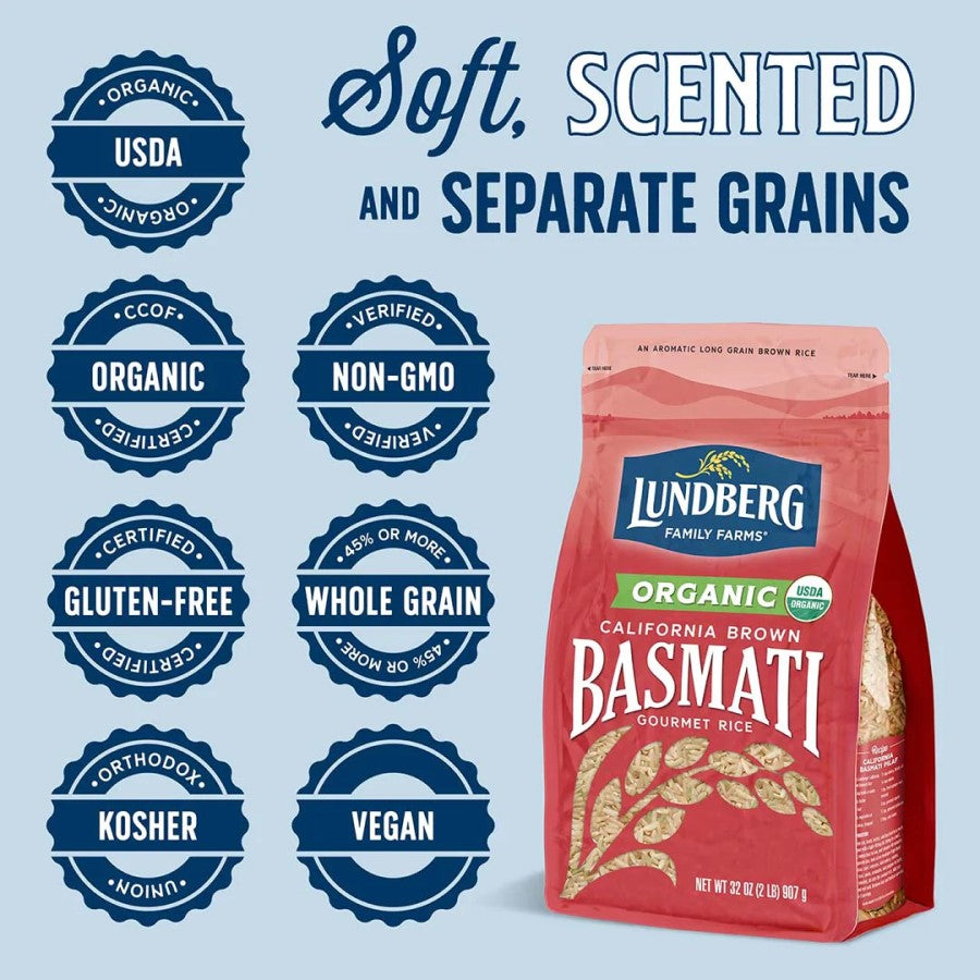 Lundberg Family Farms Organic California Braun Basmati Reis 907 g