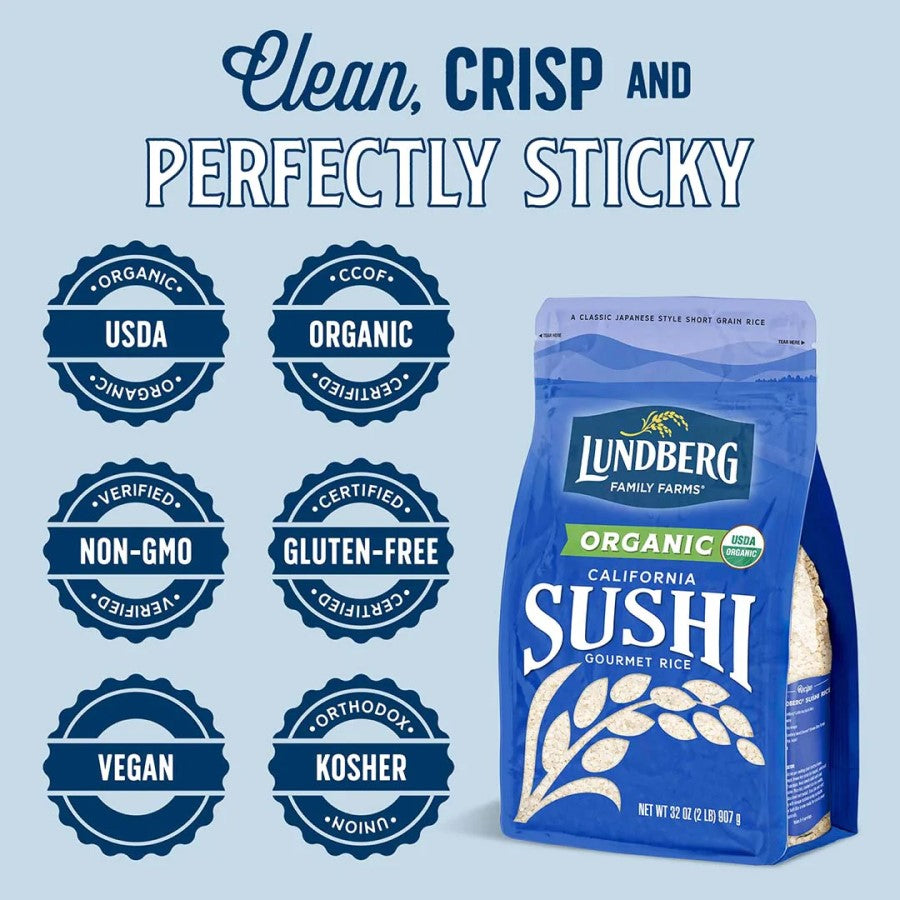 Lundberg Family Farms Organic California Sushi Reis 907 g