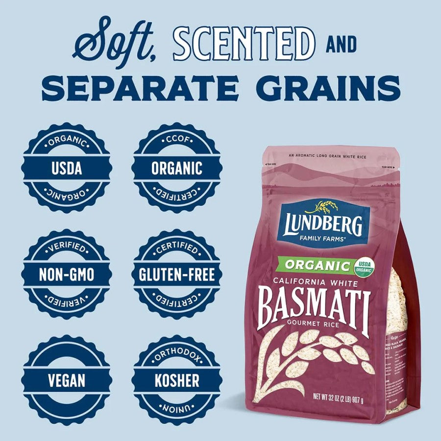 Lundberg Family Farms Organic California Weiß Basmati Reis 907 g