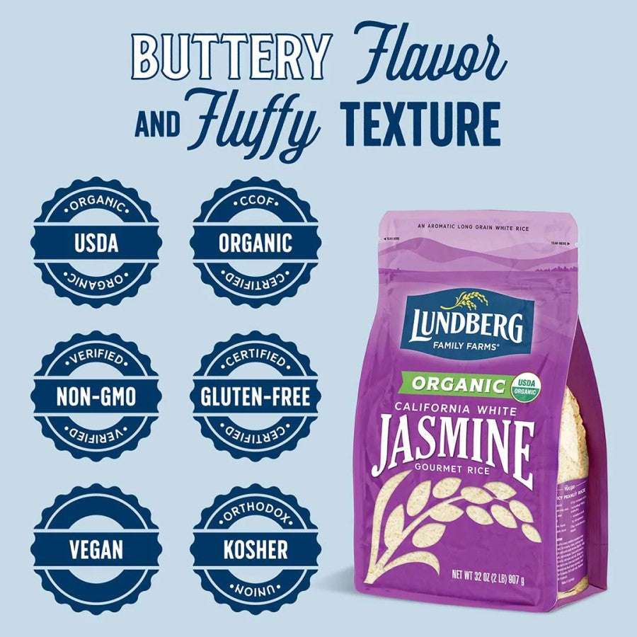 Lundberg Family Farms Organic California Weiß Jasmine Rice 907 g