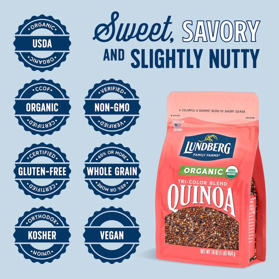 Lundberg Family Farms Organic Tri-Color Blend Quinoa 454 g