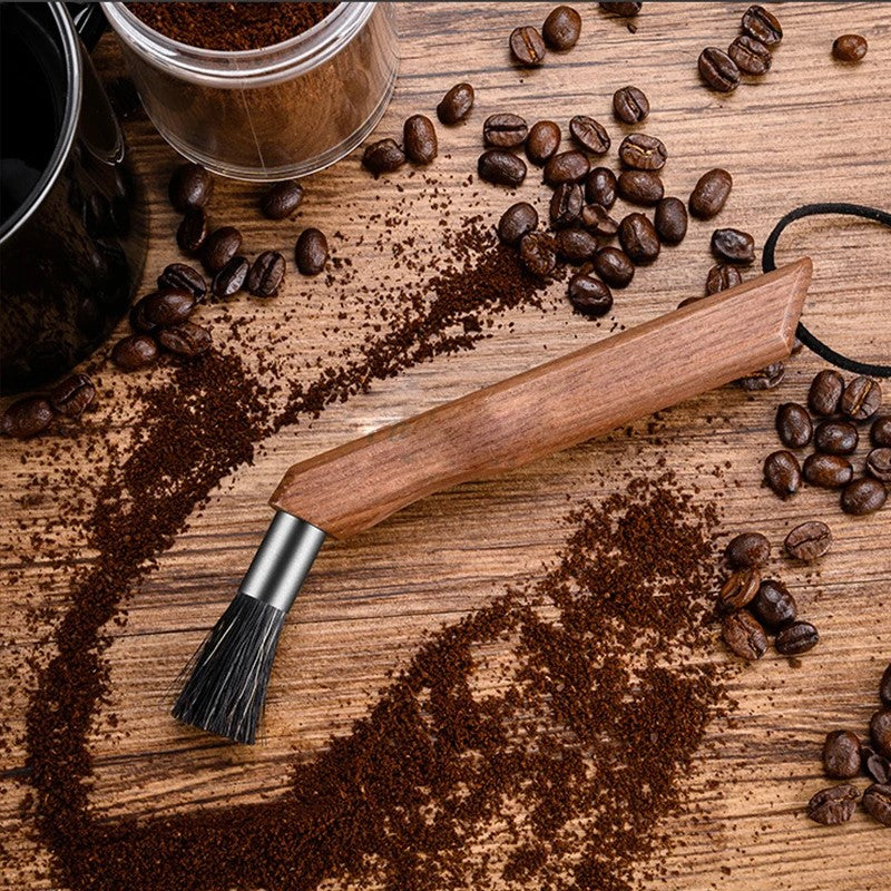 Luxus Barista Holz & Natural Bristle Kaffeereinigung Bürsten