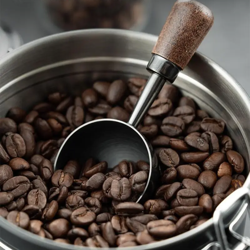 Luxus Barista Holz & Edelstahl Kaffee Scoops