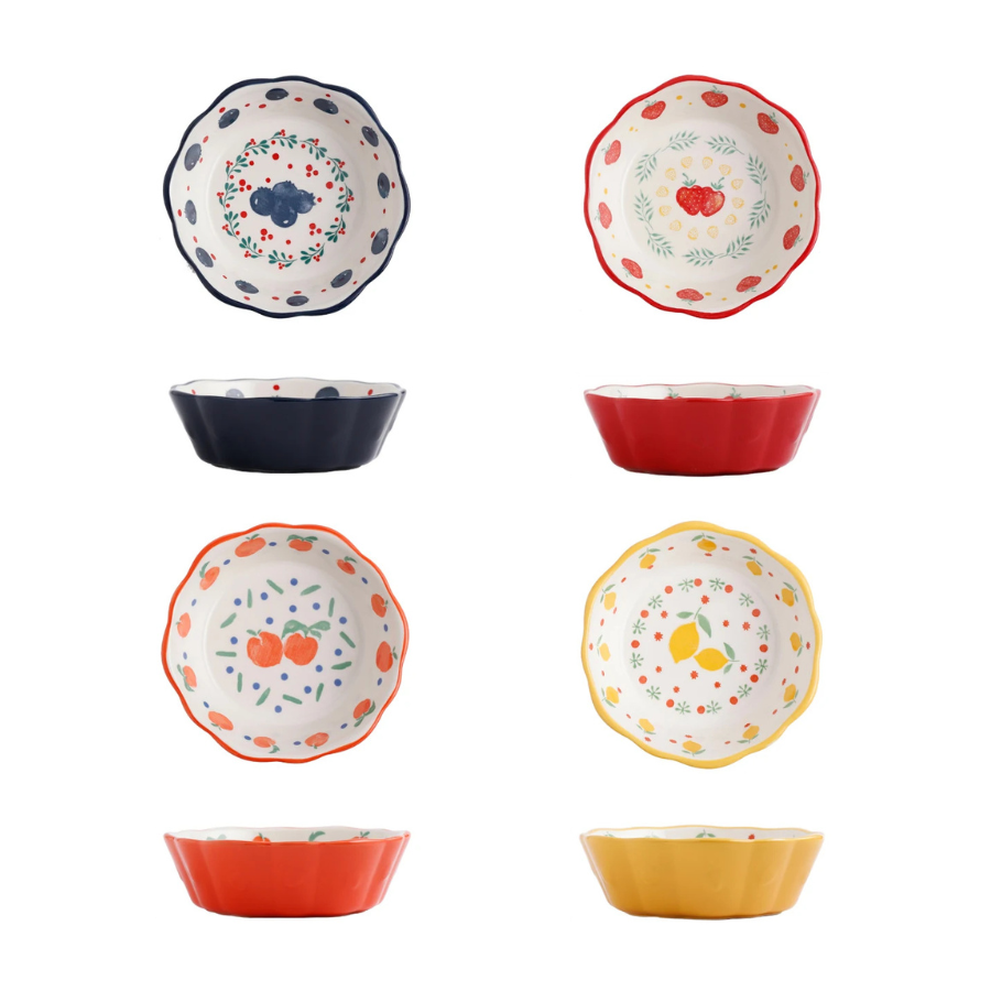 Cottage Vintage Style Fruchtige Keramikschalen