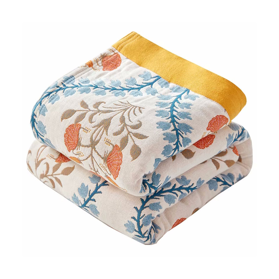 Regal Blumen Reversible Cotton Steppdecke Coverlet Leichte Bettwäsche