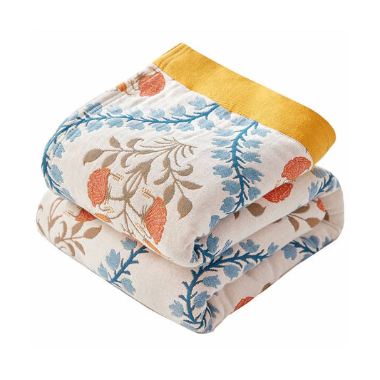 Regal Blumen Reversible Cotton Steppdecke Coverlet Leichte Bettwäsche