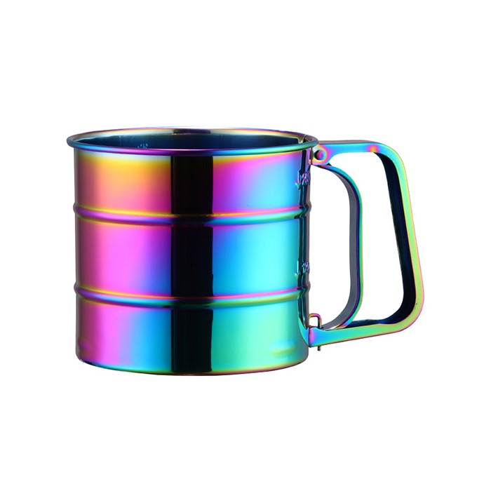 Edelstahl 3 Cup Flour Squeeze Sifter