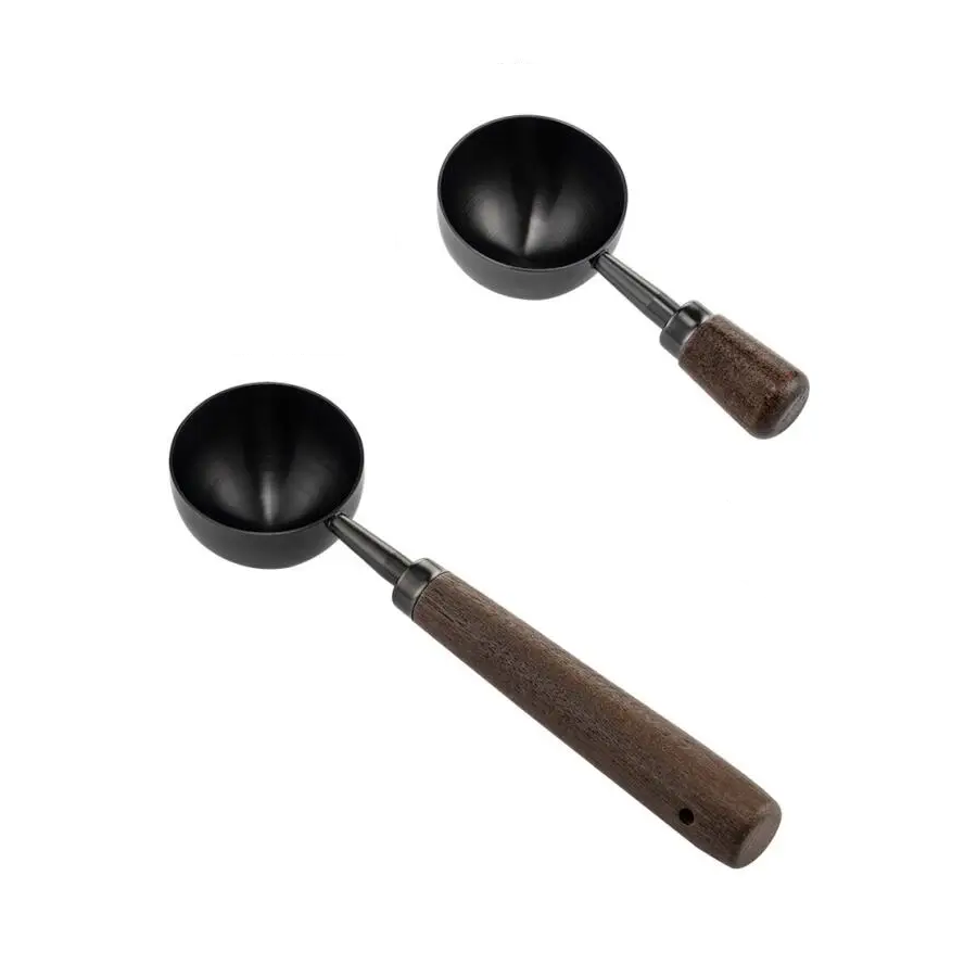 Luxus Barista Holz & Edelstahl Kaffee Scoops