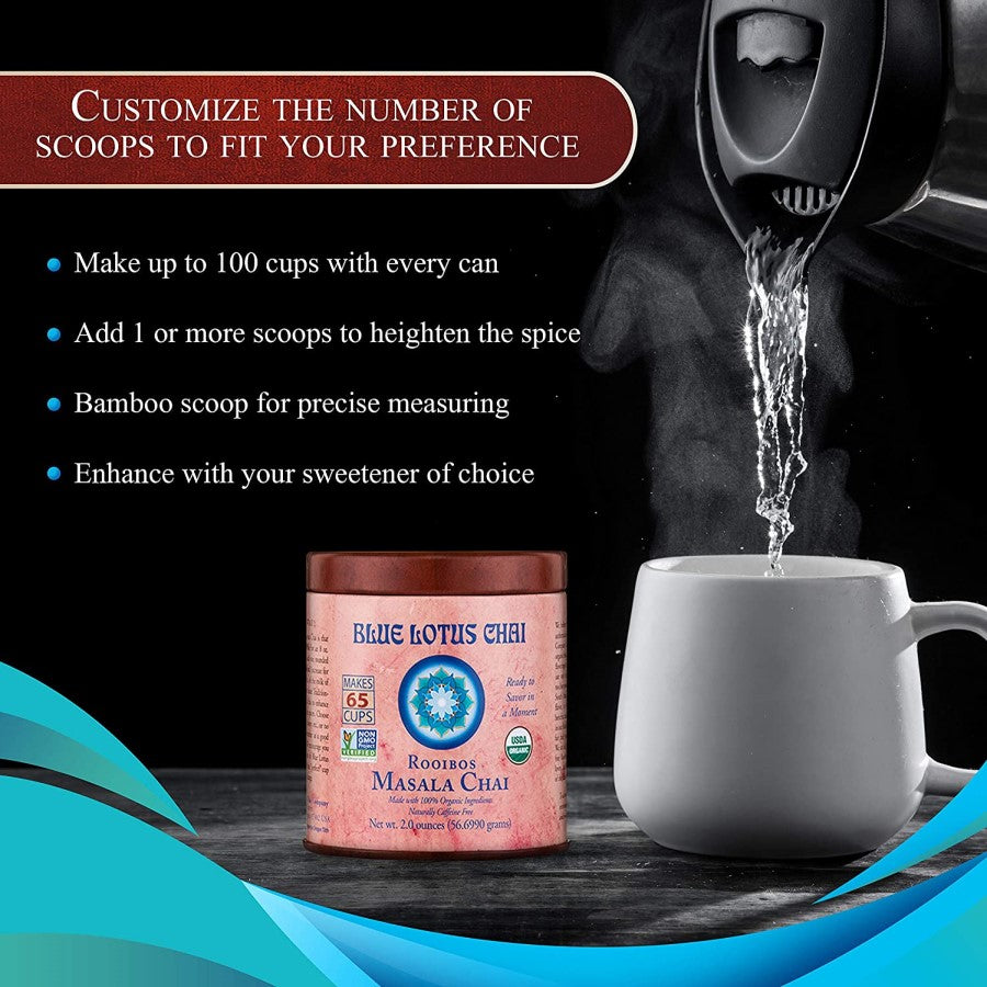 Blauer Lotus Chai Organischer Rooibos Masala Chai Tee 57 g