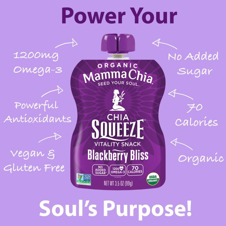 Mamma Chia Organic Chia Squeeze Blackberry Bliss 99 g