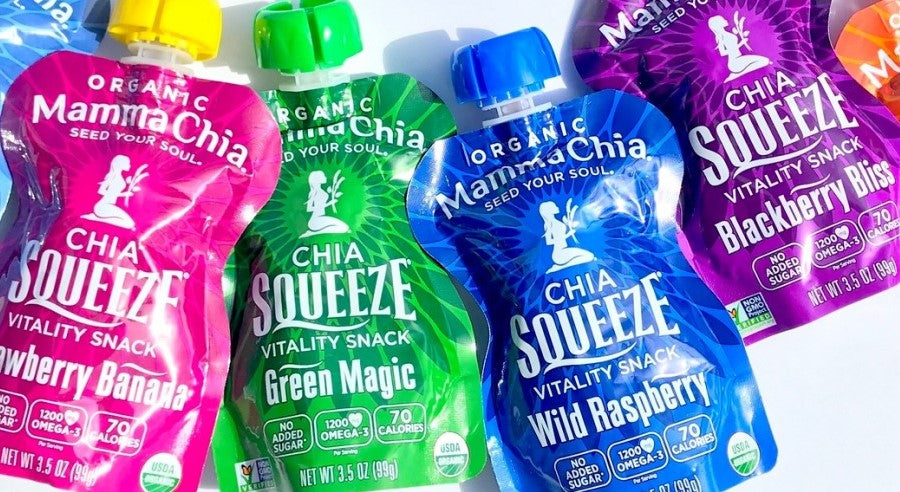 Mamma Chia Organic Chia Squeeze Erdbeerbanane 99 g