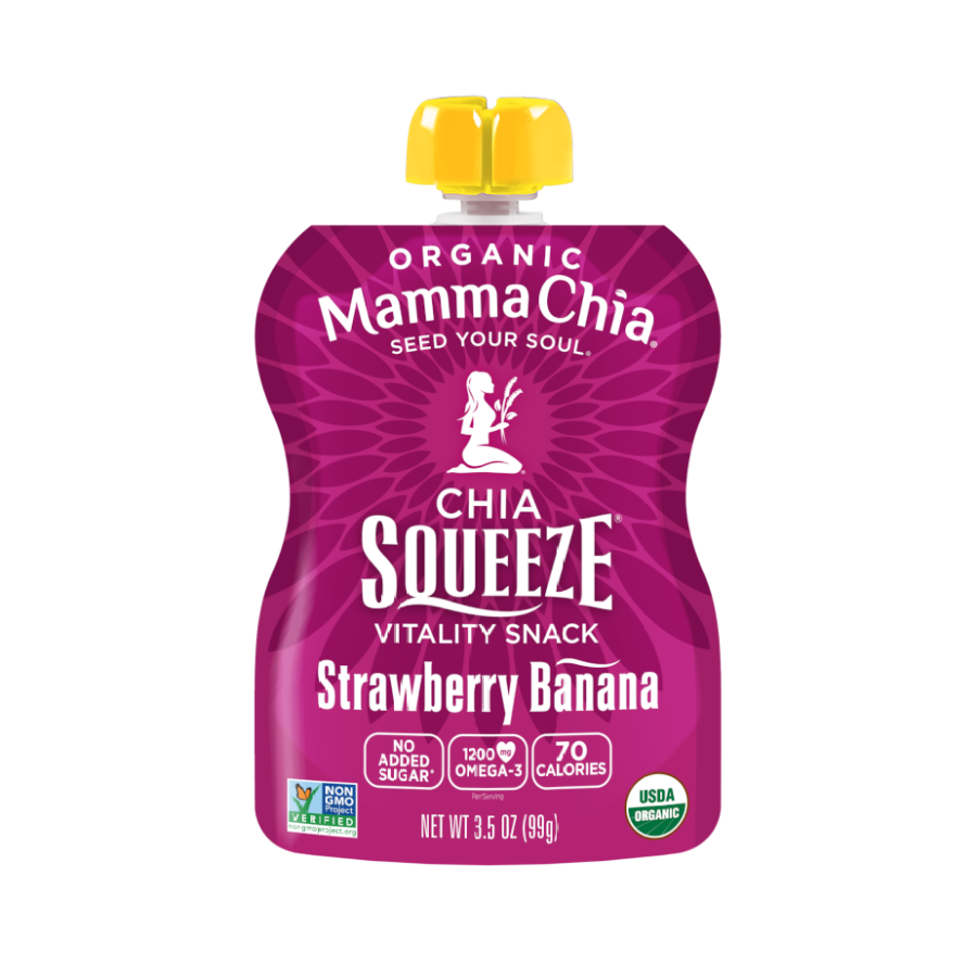 Mamma Chia Organic Chia Squeeze Erdbeerbanane 99 g