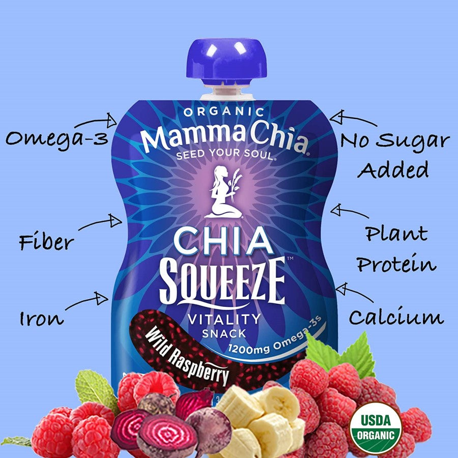 Mamma Chia Organic Chia Squeeze Wild Raspberry 99 g