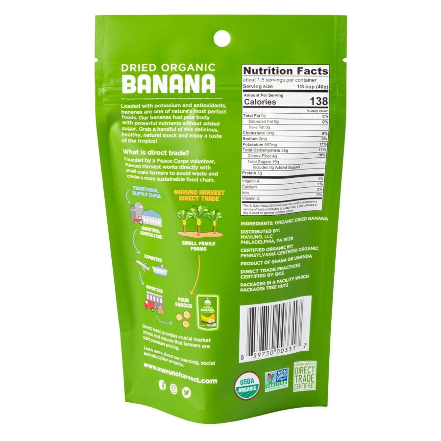 Mavuno Ernte Bio-getrocknete Banane 57 g