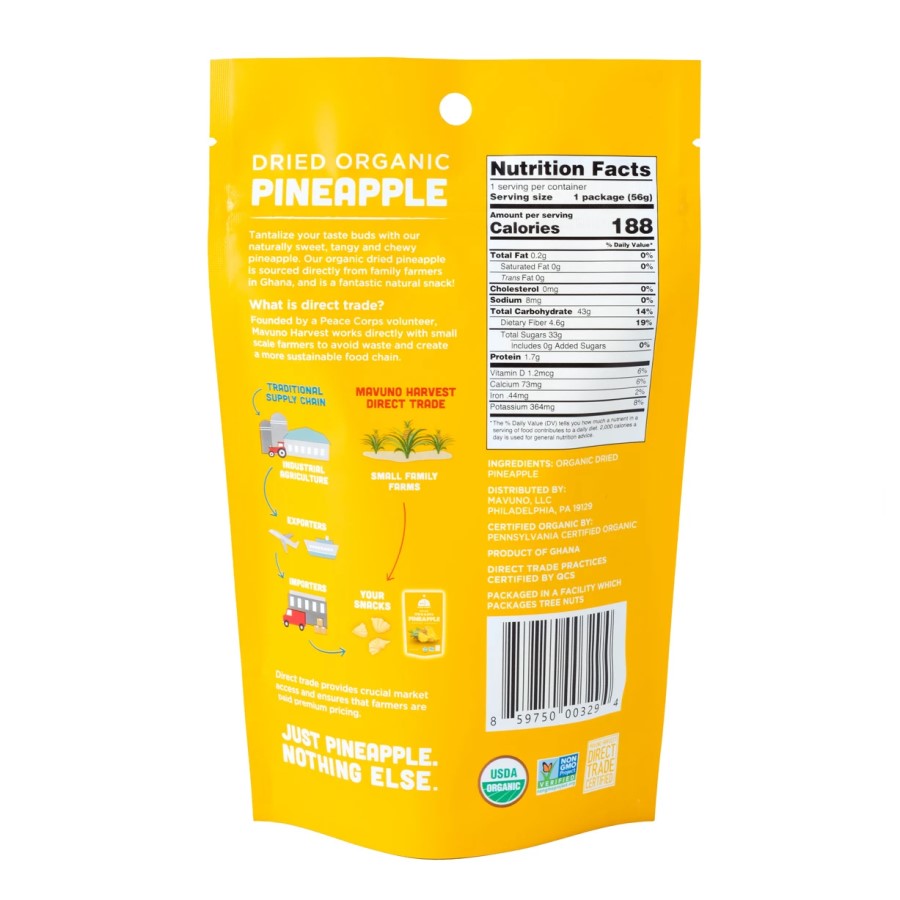 Mavuno Ernte Organisch Getrocknete Ananas 57 g