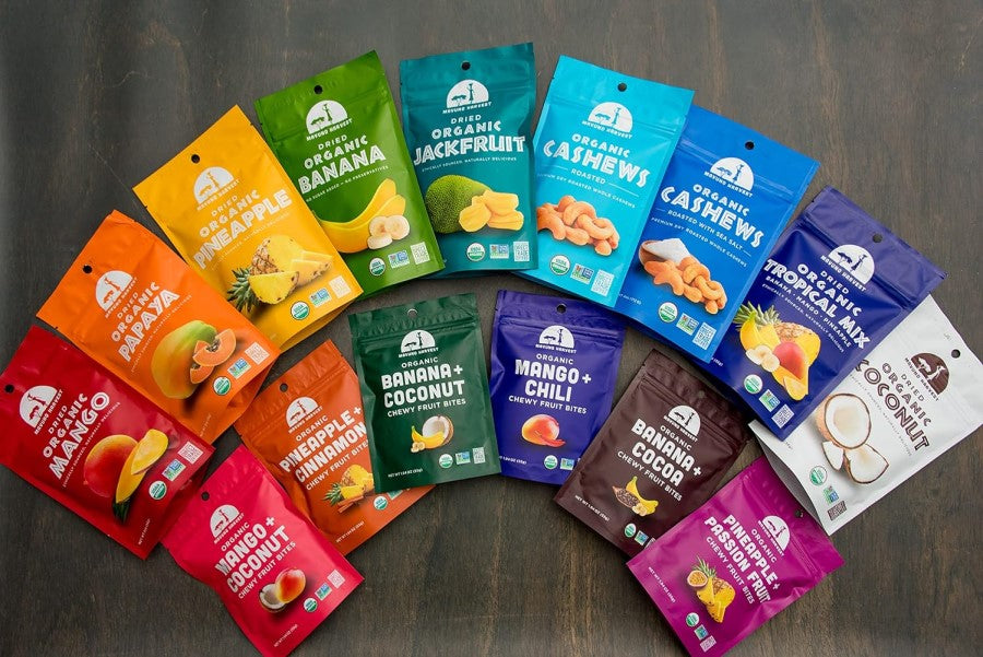 Mavuno Ernte Bio-Bananen-Kokosnuss-Kau-Frucht-Bisse 55 g