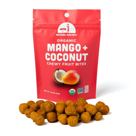 Mavuno Ernte Bio Mango Coconut Chewy Fruit Bites 55 g