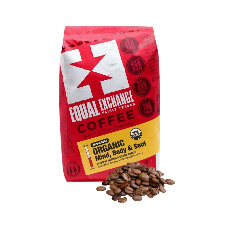 Gleicher Austausch Organischer Kaffee Geist, Körper & Seele Whole Bean 34 g