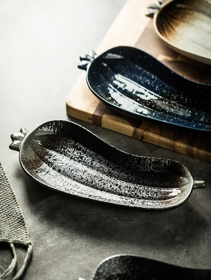 Auberginenförmige Keramik Dekorative Serveware