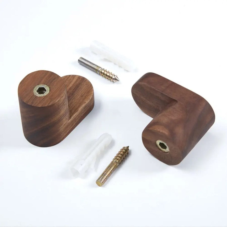 Moderne Naturforscher Oval Wood Wall Mounted Hook