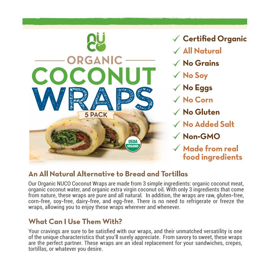 NUCO Organic Coconut Wraps Original 7 g