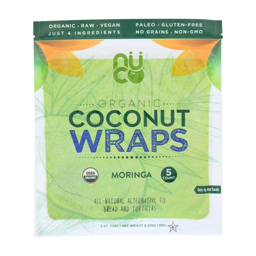 NUCO Organic Coconut Wraps Moringa 7 g
