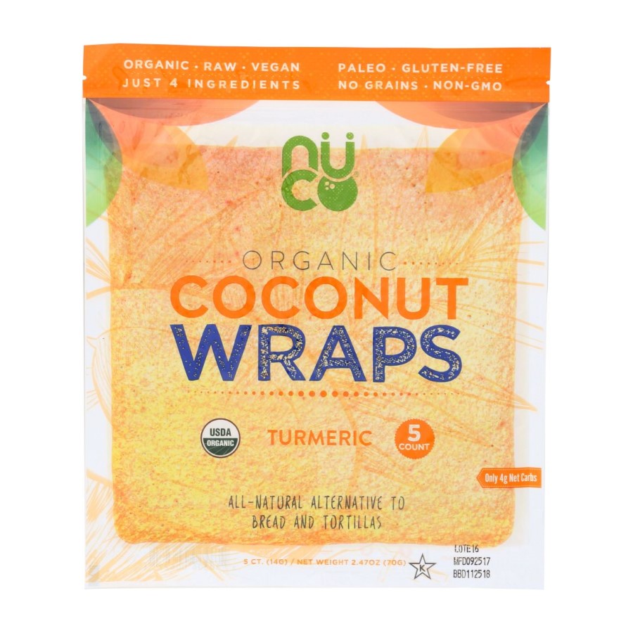 NUCO Organic Coconut Wraps Kurkuma 7 g