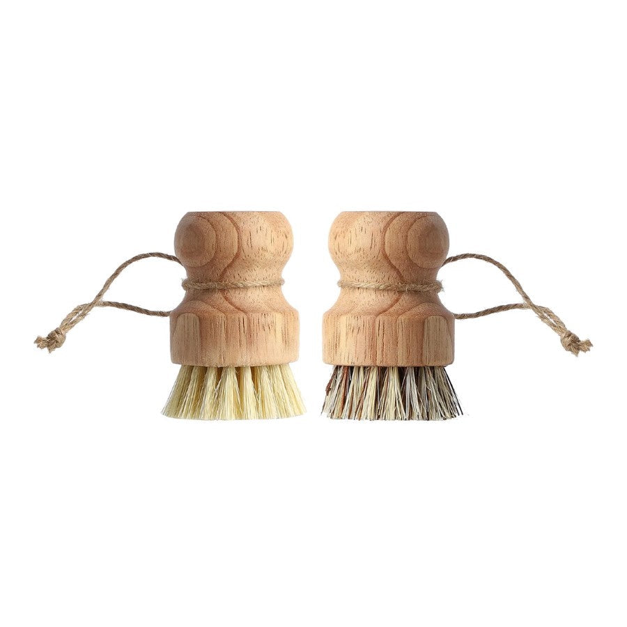 Natural Fiber Round Scrub Brush mit Holzgriff
