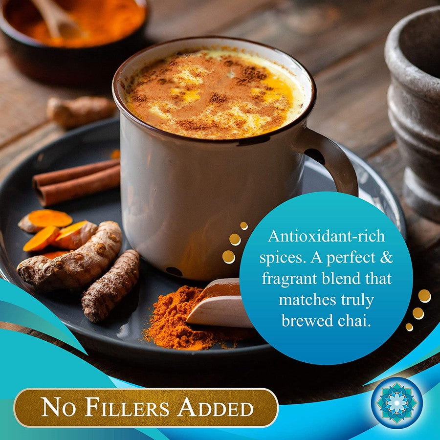 Blauer Lotus Chai Nicht-GVO Goldener Masala Chai Tee 85 g