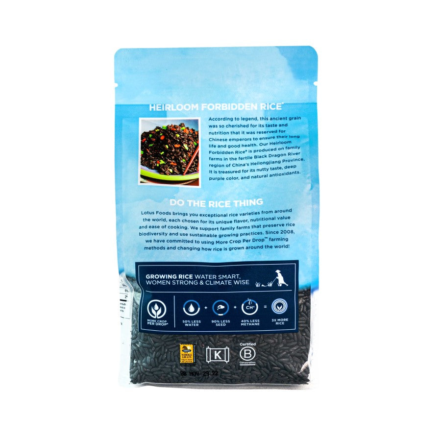 Lotus Foods Nicht-GVO-Erbstück Verbotener Schwarzreis 425 g