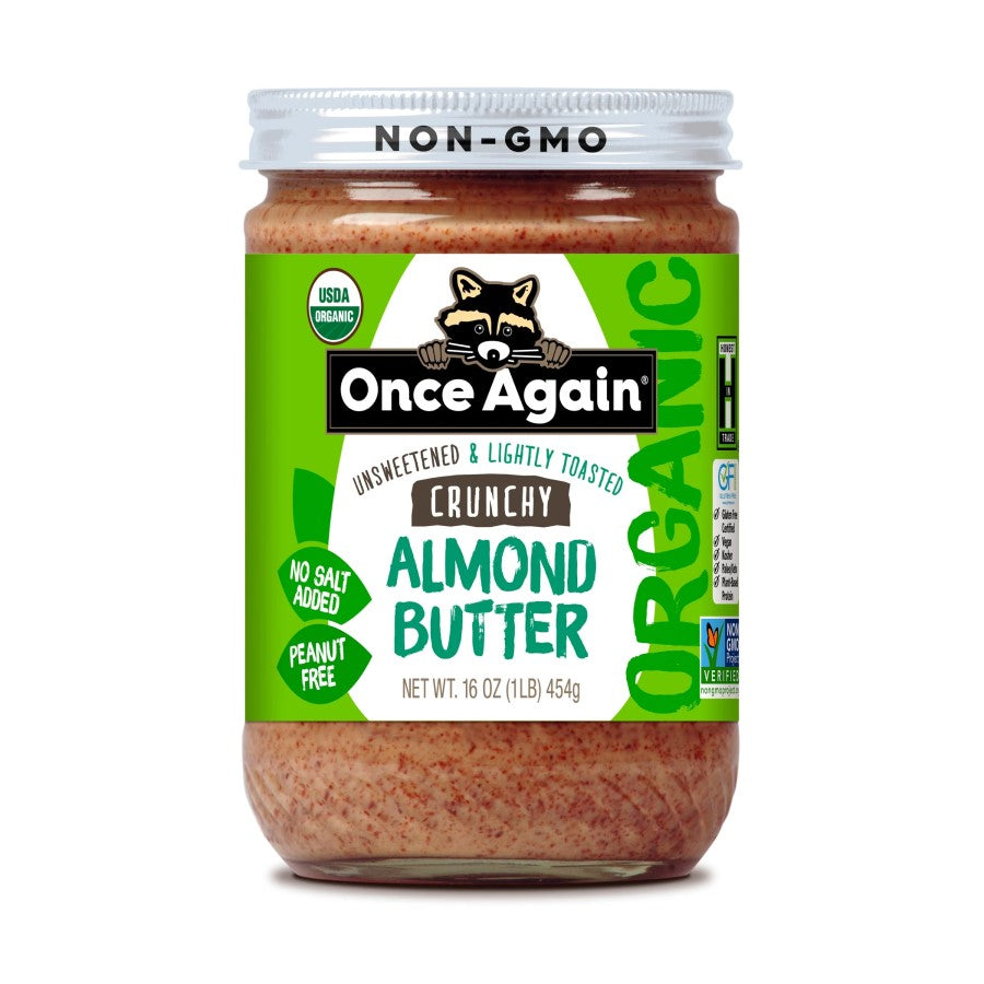 Wieder einmal Bio-Mandelbutter, leicht geröstet, Crunchy 454 g