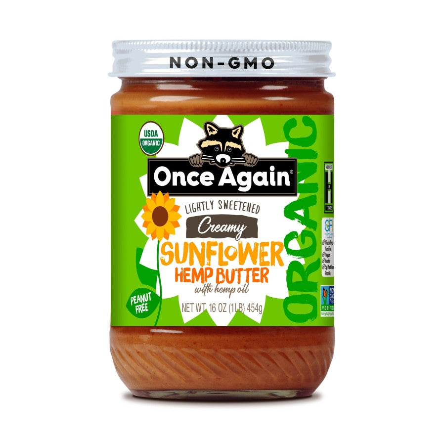 Noch einmal organische Sonnenblumenhanfbutter leicht gesüßt 454 g