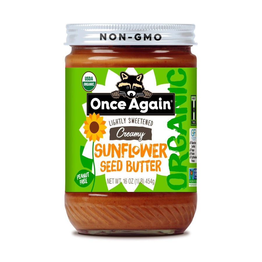 Noch einmal organische Sonnenblumenkernbutter leicht gesüßt 454 g