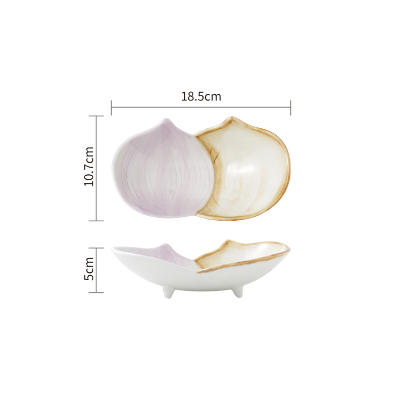 Pflanzliche geformte Keramik Dekorative Serveware
