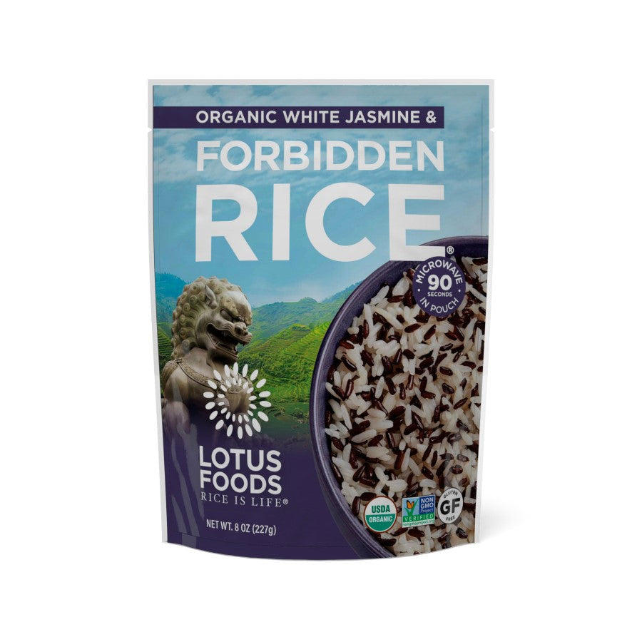 Lotus Foods Organic Weiß Jasmine & Forbidden Rice Blend Heat & Eat Pouch 227 g
