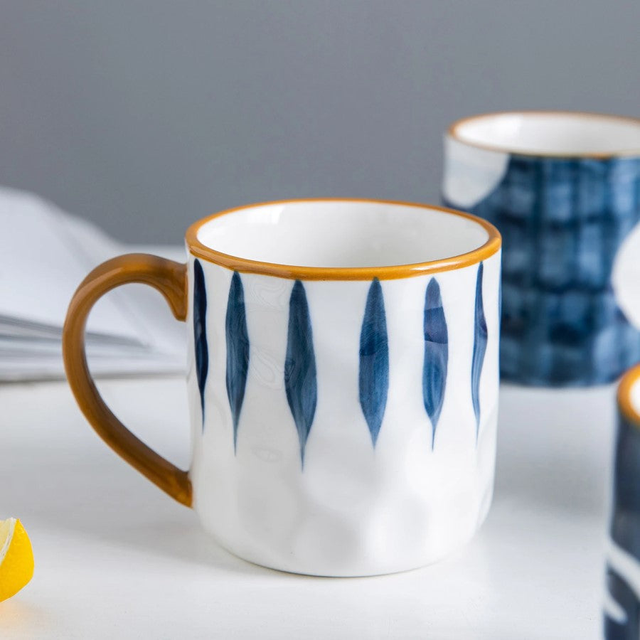 Nautical Style Keramikbecher mit glätten Glättglas Finish