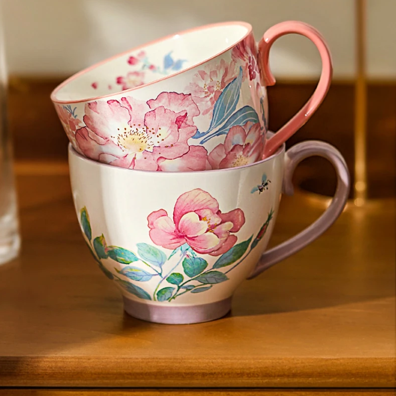 Aquarell Garten Stil Keramikbecher