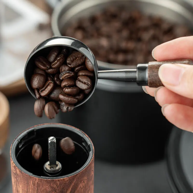 Luxus Barista Holz & Edelstahl Kaffee Scoops